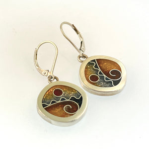 Square Hanging Earrings (Earth)