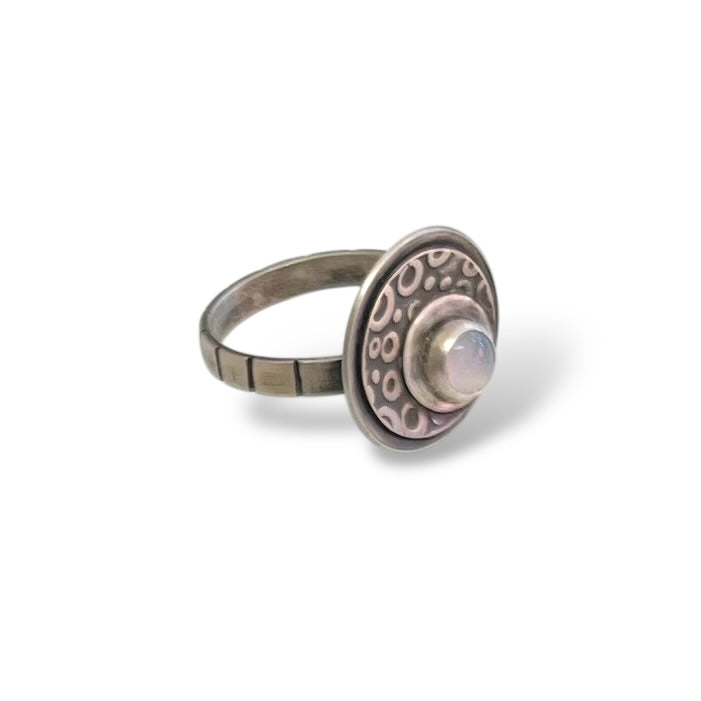 Sterling Silver Ring with Moon Stone