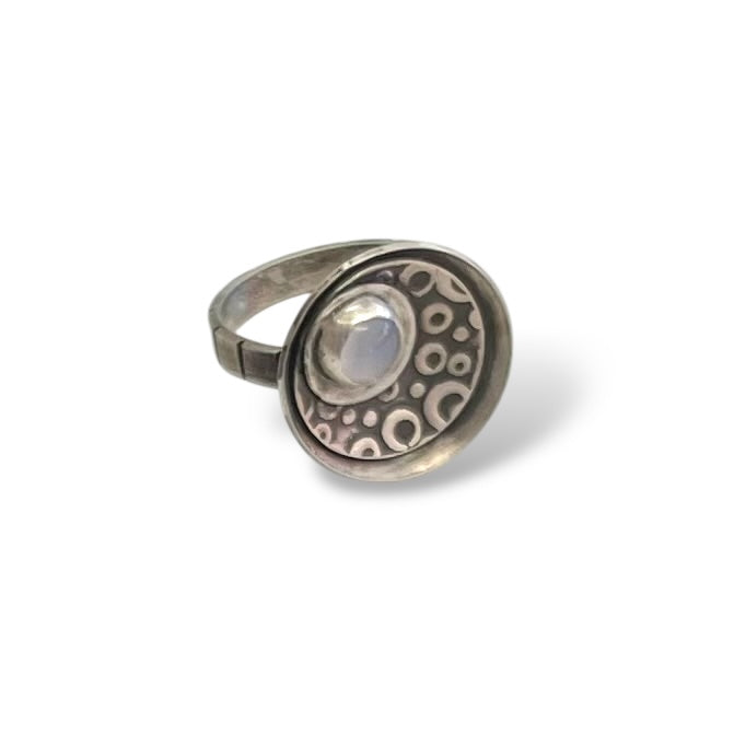 Sterling Silver Ring with Moon Stone