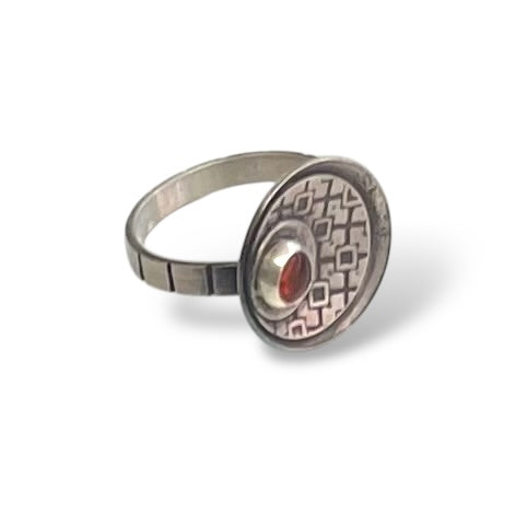 Sterling Silver Ring with Amber
