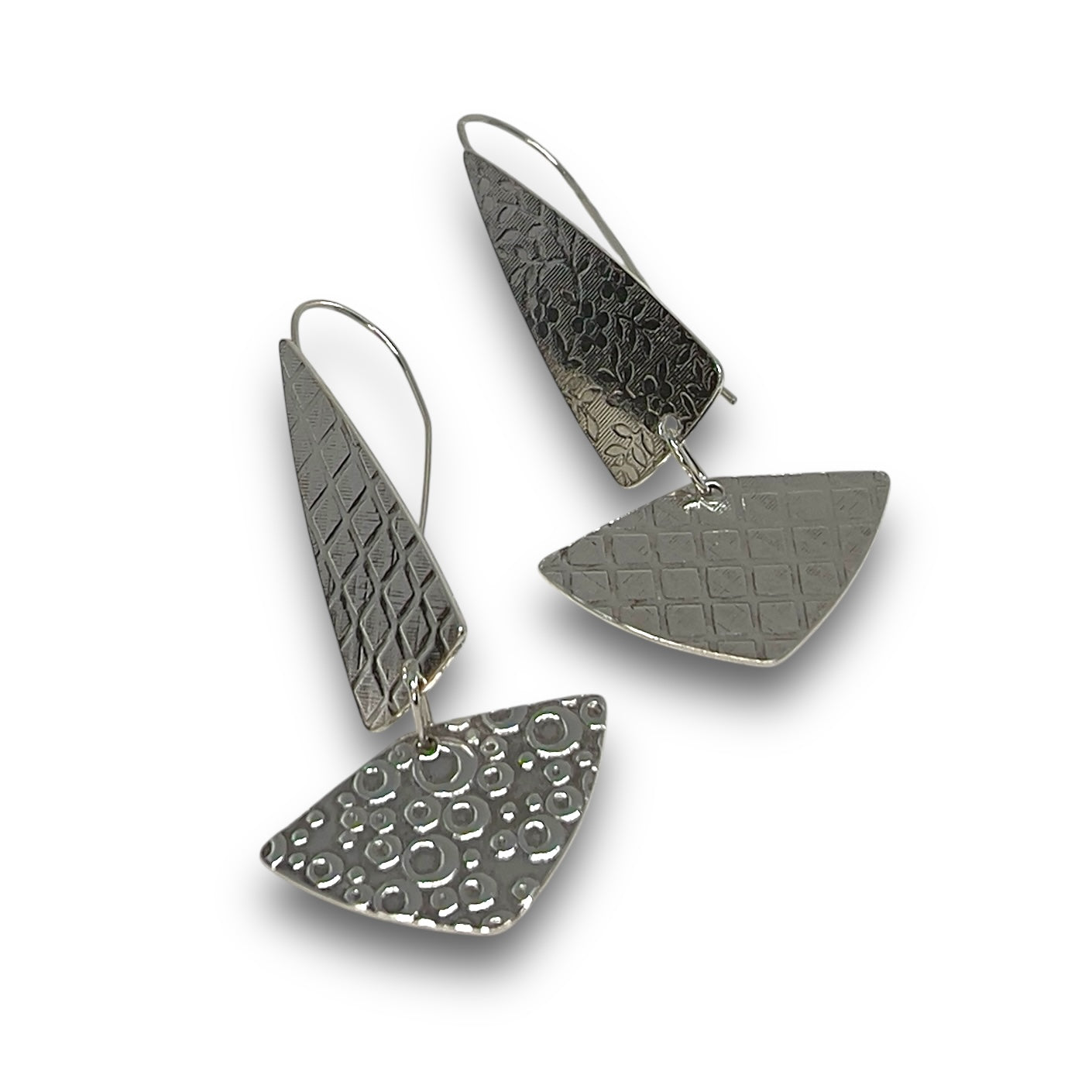 January 13th 1:00-4:00 Textured Sterling Silver Earrings