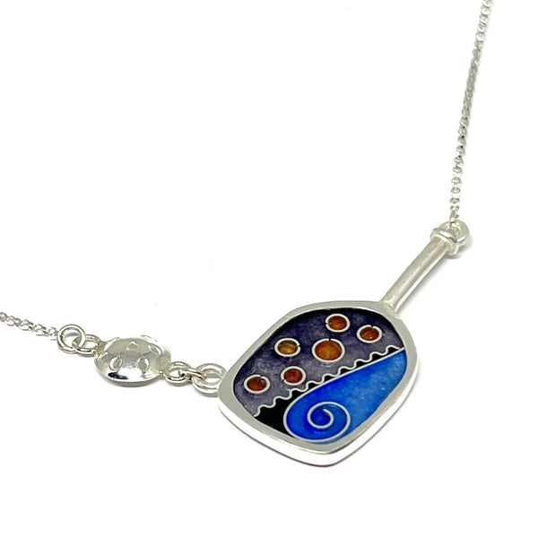 Pickleball Paddle & Ball Necklace (Ice)